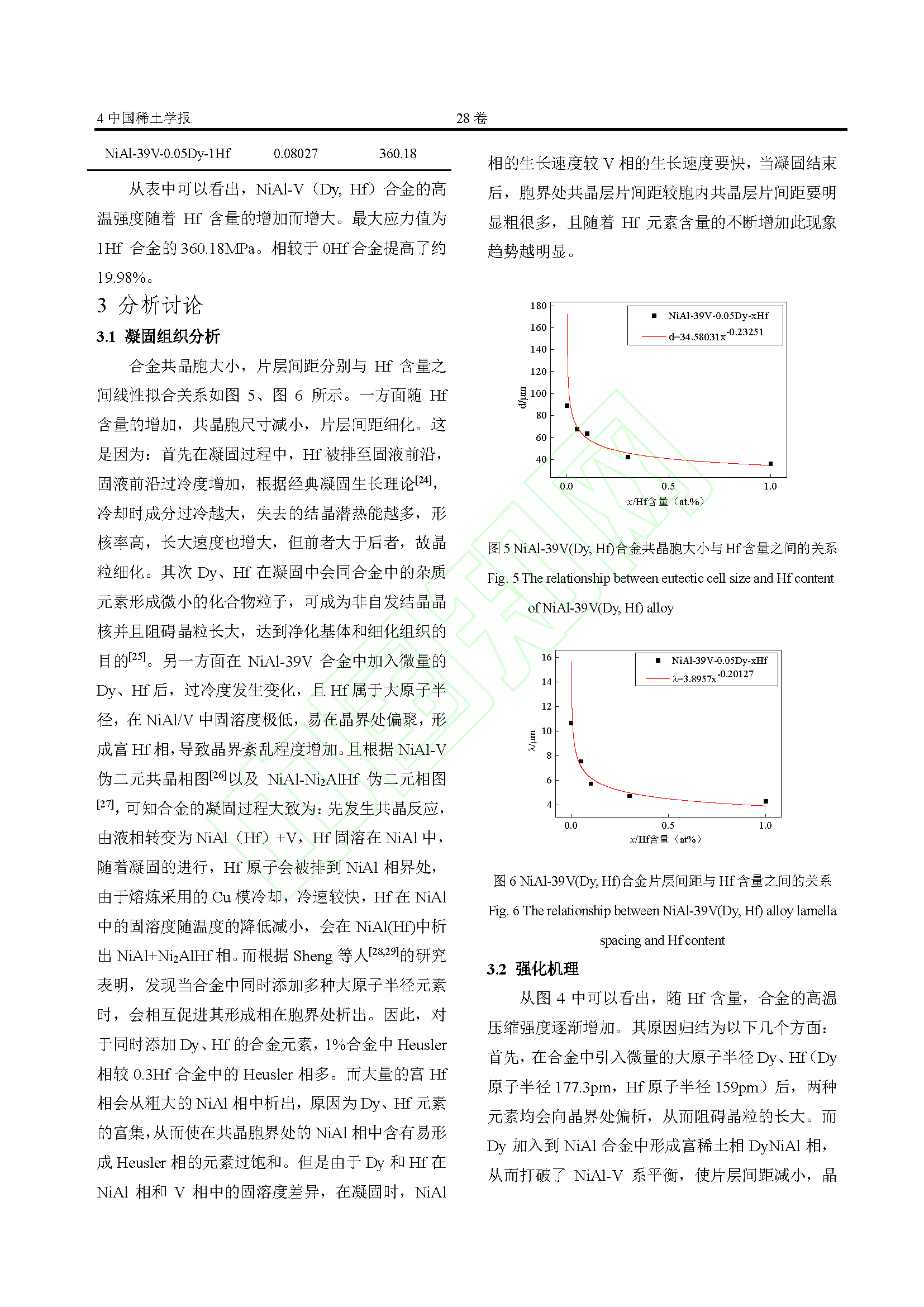 Hf含量对NiAl-39V